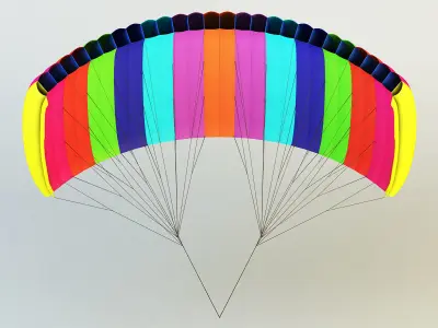 Paraglider v 1 Colorful Parachute 3D model
