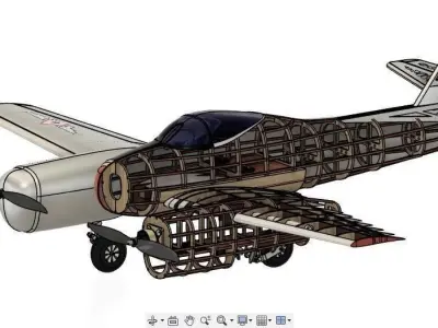 ST-1 RC Aircraft Low-poly 3D model