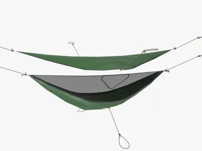 Hammock tent Low-poly 3D model