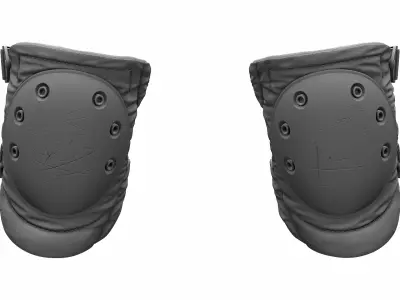 Military Knee Pad - High Poly 3D model