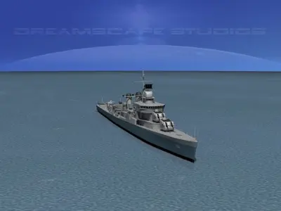 Sumner Class Destroyer  DD-761 USS Buck 3D model