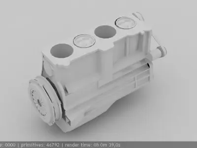 SR20 DET Nissan engine 3D model