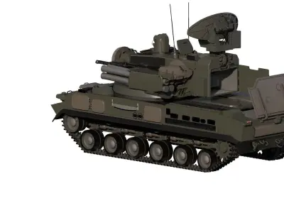 Tunguska 2s6 Anti-aircraft Gun Missile System 3D model