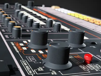TR-808 High Poly Model 3D model