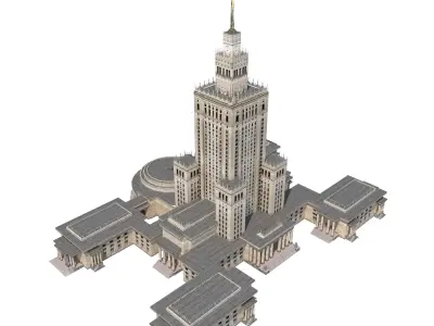 Monumental Skyscraper Low-poly 3D model