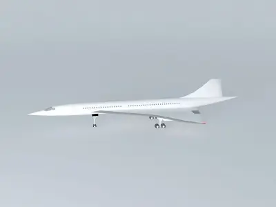 Template BAC Aerospatiale Concorde Free 3D model