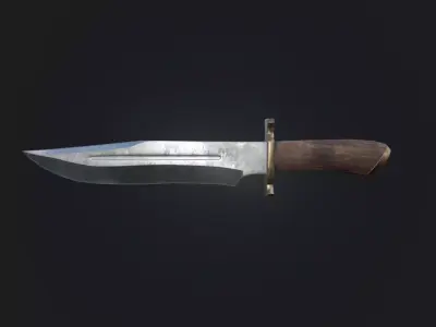Bowie Knife Low-poly 3D model purchase