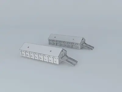 Gunpowder Storage Buildings Low-poly 3D model