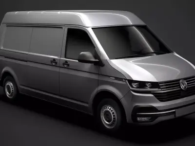 Volkswagen Transporter Van L2H2 T61 2020 3D model