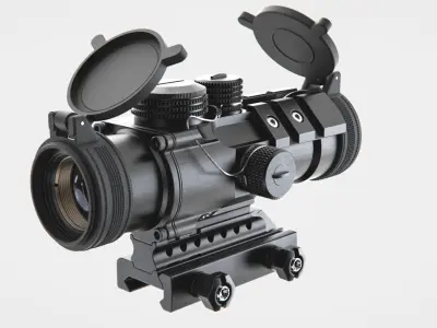 Vortex Spitfire 3x Prism Scope - High-poly 3D model