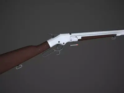 Game Ready Winchester revolver Low-poly 3D model