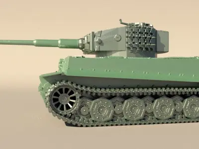 Tank Tiger I for 3Dprint 3D print model