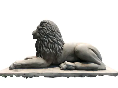 Sculpture-002 statue of lion 3D model