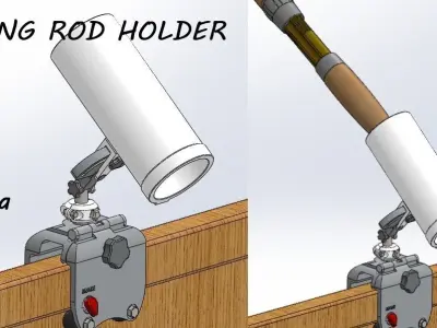 Fishing Rod holder Free 3D model