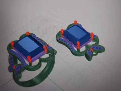 8x10 KELEBEK DETAYLI BAGET TAKIM 3D print model