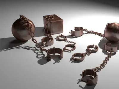 Old shackles 3D model