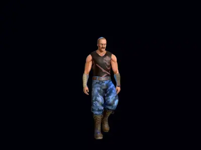 Gaming Character01 Low-poly 3D model