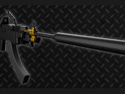M249 SMG HYBRID FULLY RIGGED 3D model