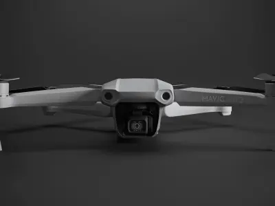 DJI Mavic Air 2 drone with transmitter 3D model