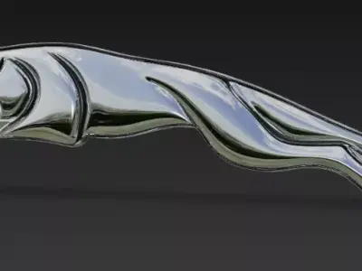 Jaguar Car Logo 3D Model 3D model