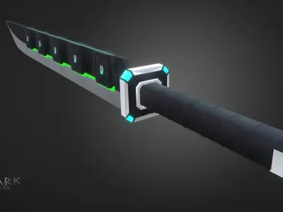 Sci-fi Sword  Low-poly 3D model