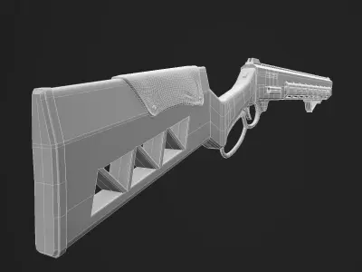 Laser Lever Action Rifle Low-poly 3D model