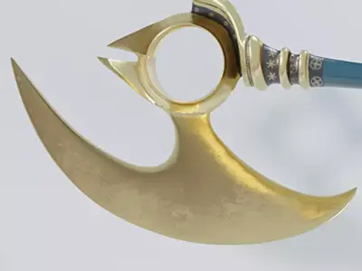 Fantasy Gold Glave 3D model