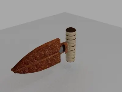 Grip Hunting Knife Low-poly 3D model