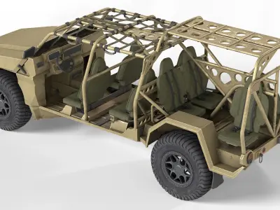 Chevy Colorado ZR2 military ISV V2 Low-poly 3D model