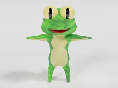 Lizard Creature Low-poly 3D model