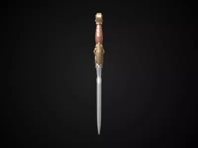 Stylized Hobbit Sword - Thains Blade - Game Ready 3D model