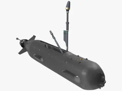 Boeing Orca AUV with Raised Antennas 3D model
