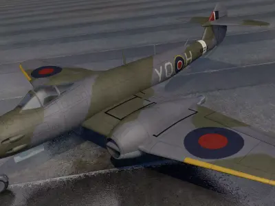 Gloster Meteor F3 3D model