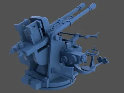 Breda 37-54 twin - Personal license - 1-72 scale 3D print model