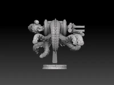 Nautiloid Horror Medium Carapace 3D print model