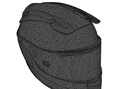 Sleek Modern Motorcycle Helmet 3D Model 3D model