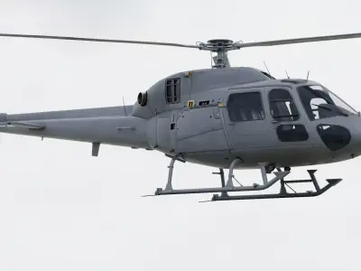 Military Helicopter Airbus Eurocopter AS555 Fennec II  3D model