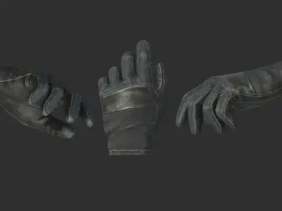 Tactical Gloves Low-poly 3D model