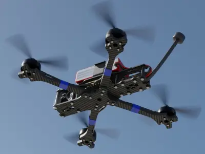 FPV Drone Source One V5 frame Low-poly 3D model