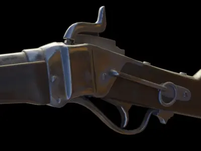 M1859 Sharps Carbine Low-poly 3D model