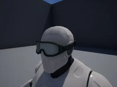 Tactical glasses Low-poly 3D model