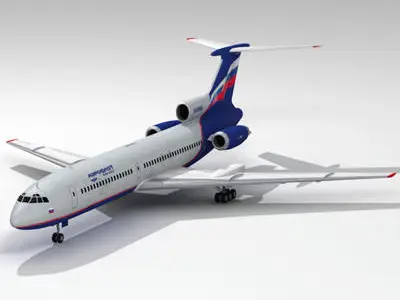 Tu-154 aeroflot 3D model