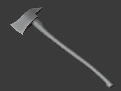 Fire axe Low-poly 3D model Low-poly 3D model