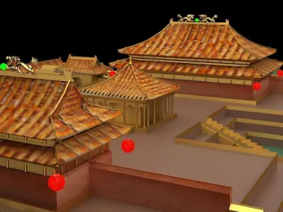 Chinese forbidden city 3D model