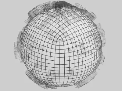 wire sphere 3D model