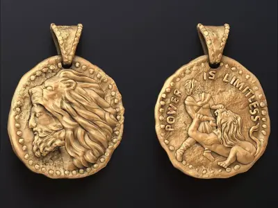 Old Coin Pendant v2 3D print model