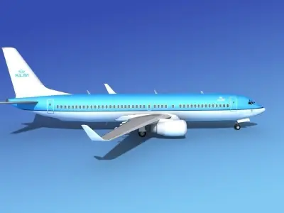 Boeing 737-800 KLM 3D model