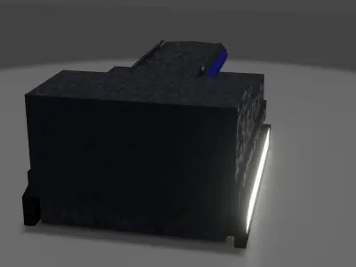 SCI-FI tank Low-poly 3D model