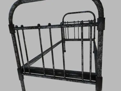 Metal bed 3D model