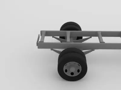 Stylized Bus Chassis High-Quality 3D Model 3D model